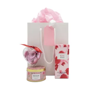 L'Occitane Rose Hand Cream 75ml, Candle & Luxury Heart Swiss Chocolate's