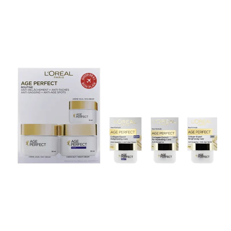 L'Oreal Age Perfect Day Night Eye Cream Skincare Set (Blemished Box)