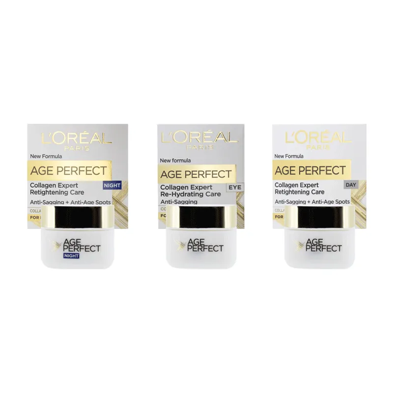 L'Oreal Age Perfect Day Night Eye Cream Skincare Set (Blemished Box)