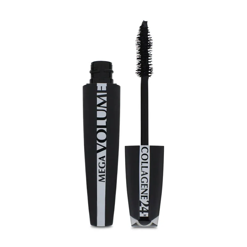 L'Oreal Mega Volume Collagene 24h Black Mascara Twin Pack & FREE Eyeliner