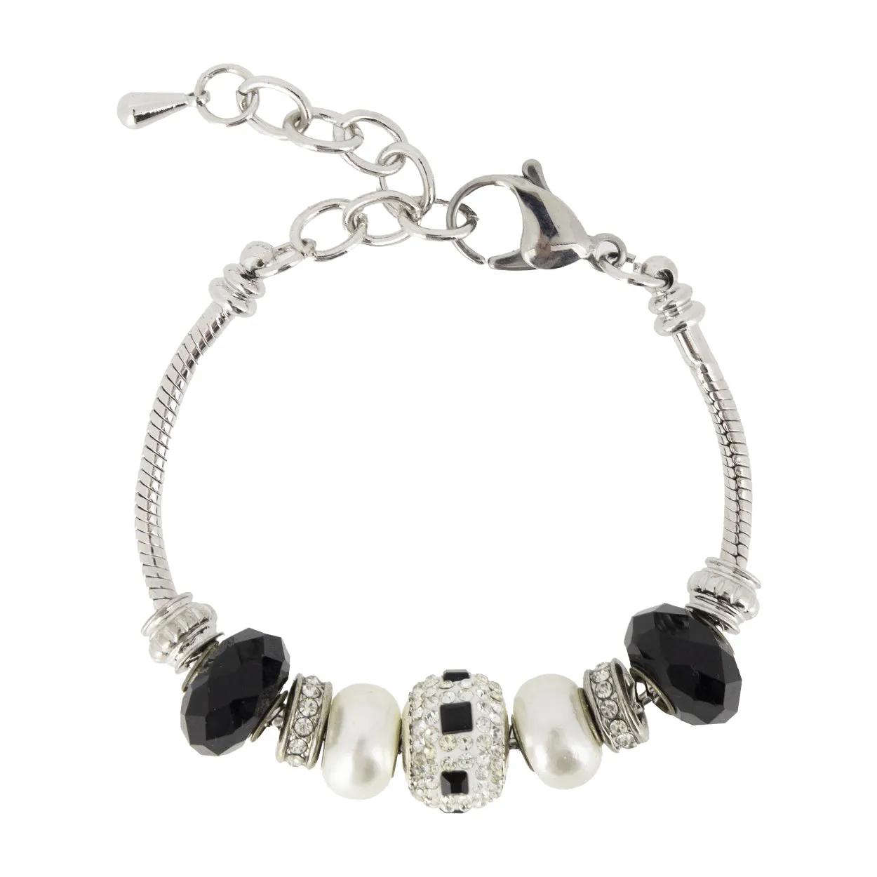 Lovita Charm Bracelet Black And Silver (Ex Display)