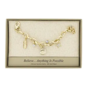 Lovita Gold Charm Bracelet Believe... Anything Is Possible (Ex Display)