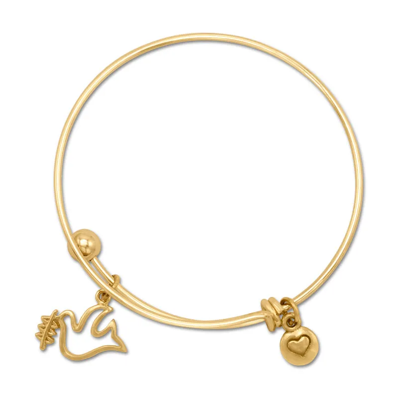 Lovita Gold Plated Bangle Faith, Hope, Love