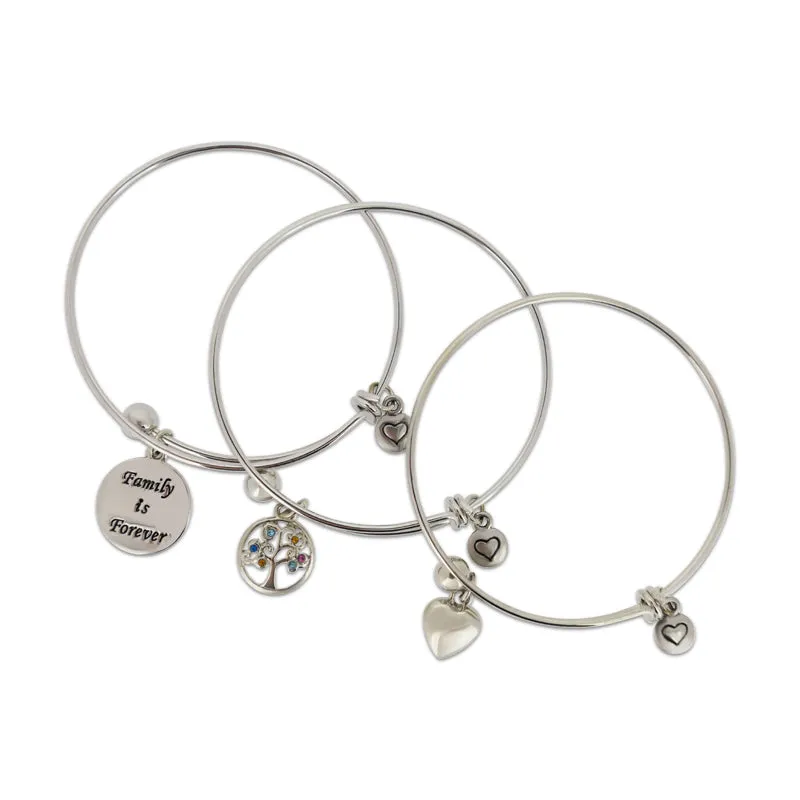 Lovita Silver Bangle - Choose Variation