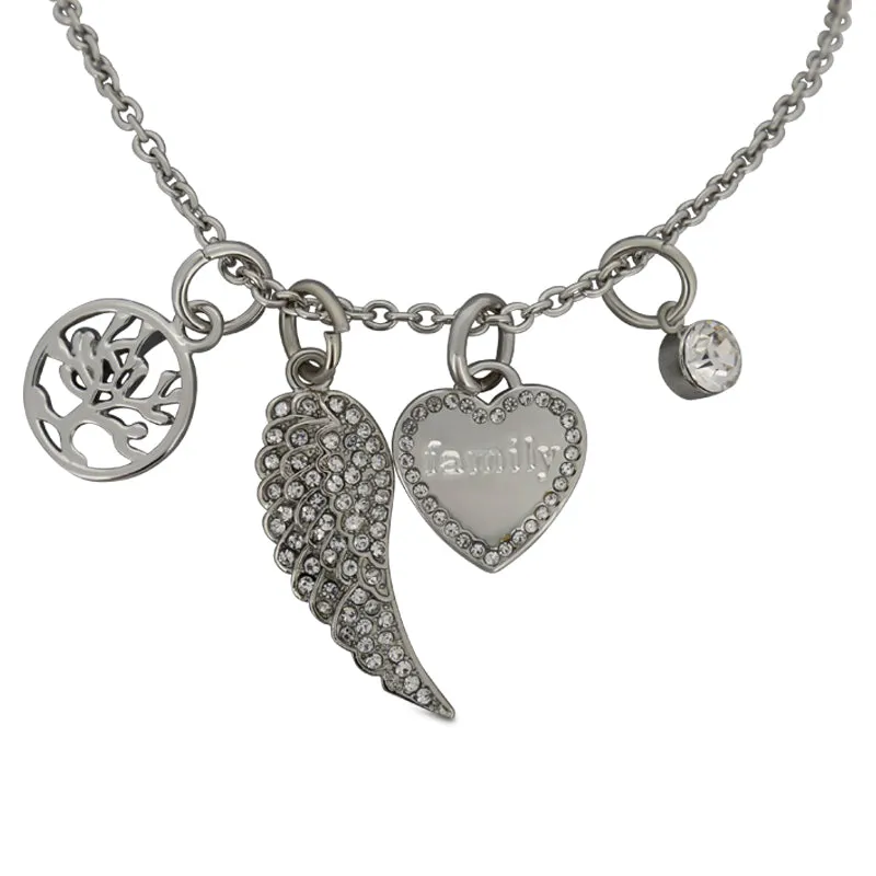 Lovita Silver Plated Necklace Family Is Forever