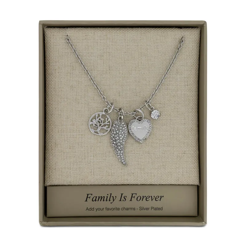 Lovita Silver Plated Necklace Family Is Forever