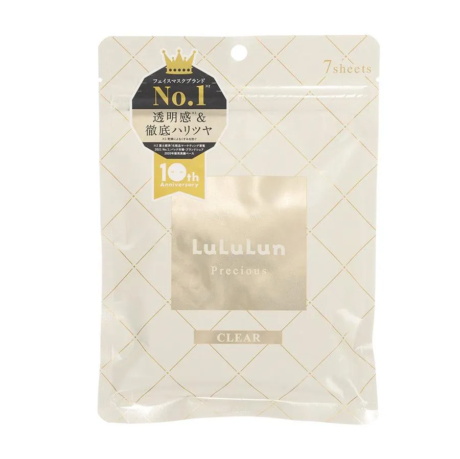 LULULUN Precious Face Mask Clear 7pc  (7pcs)