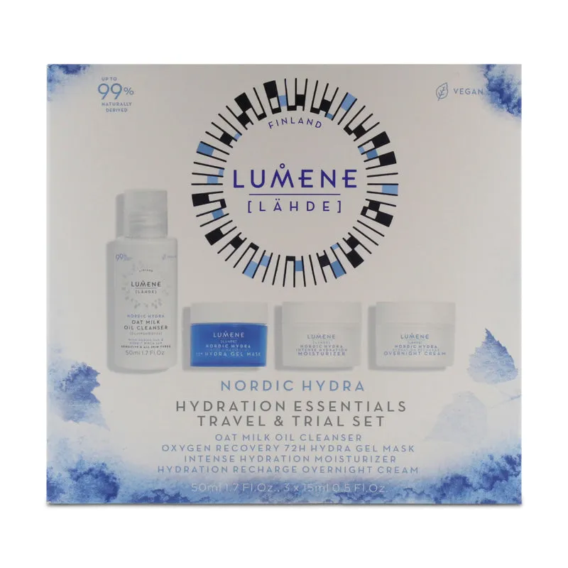Lumene Nordic Hydra Hydration Essentials Travel & Trial Skincare Gift Set (Blemished Box)