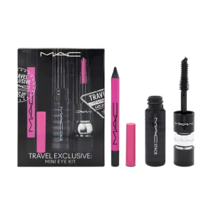 MAC Black Mac Stack Mascara & Eyeliner Travel Eye Kit Make Up Set