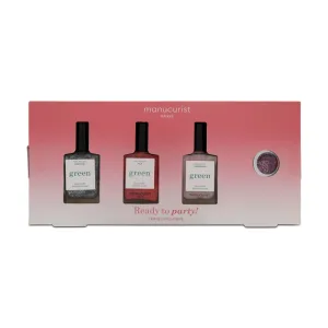 Manucurist Pink Coral Glitter Nail Polish Set of 3 (Blemished Box)