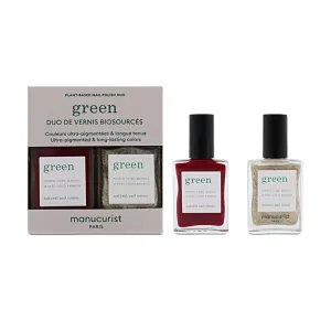 Manucurist Pomegranate & Gold Nail Polish Duo Set