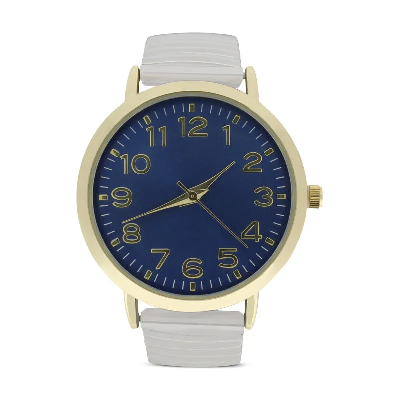 Marbella & Ashford Silver and Gold Mens Watch Blue Face TW16008D