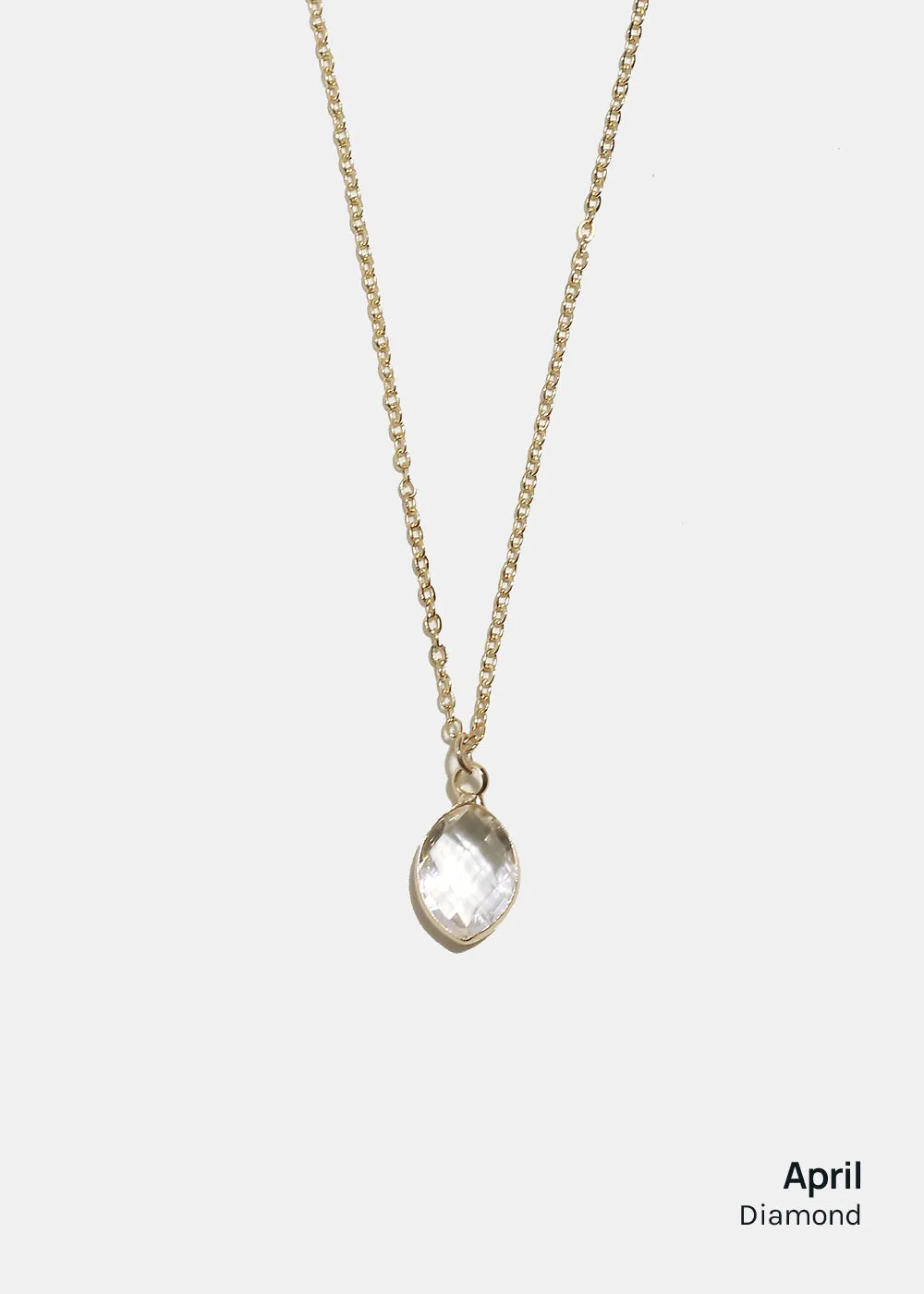 Miss A Birthstone Necklace - Oval