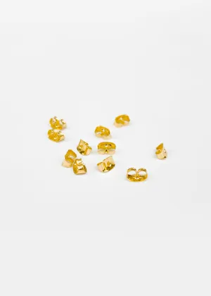 Miss A Earring Backs 12 pcs Butterfly - Gold