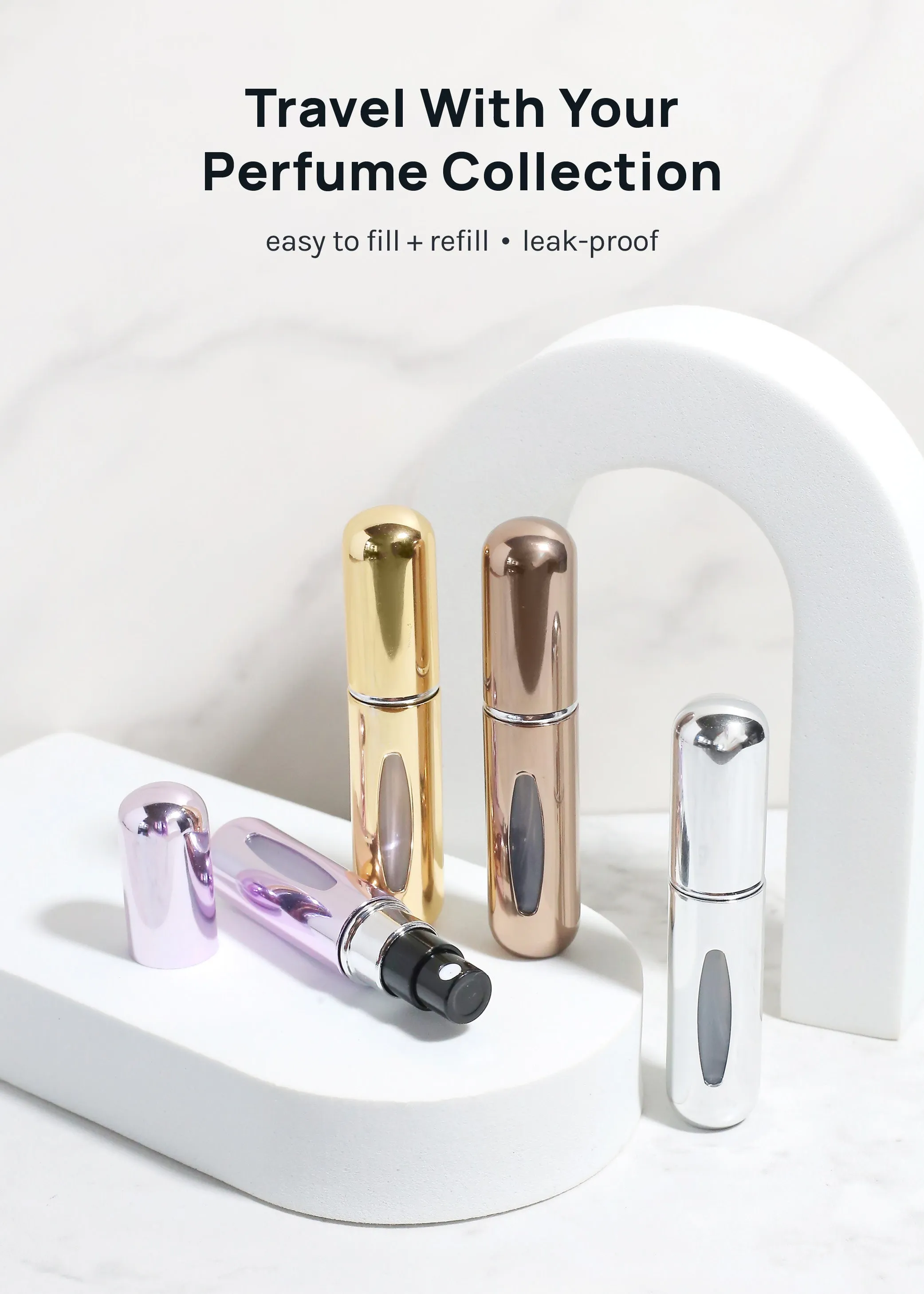 Miss A Refillable Perfume Atomizers  Value Set