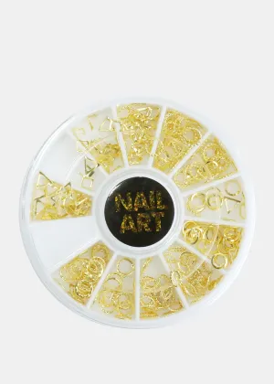 Multi Design Gold Nail Art