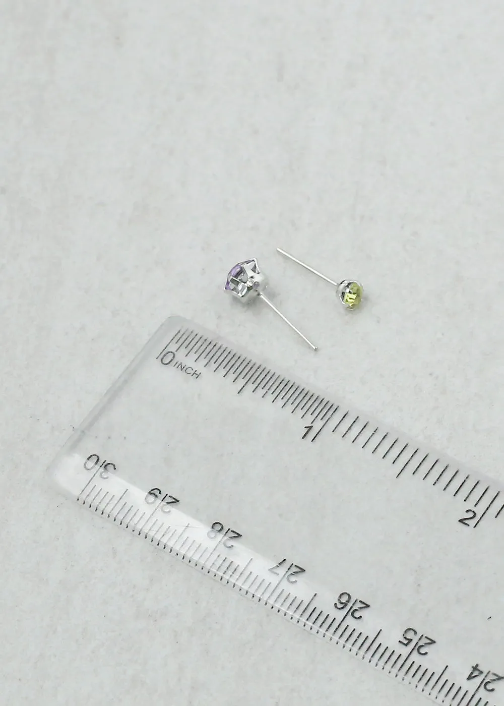 Multicolored Rhinestone Stud Earrings