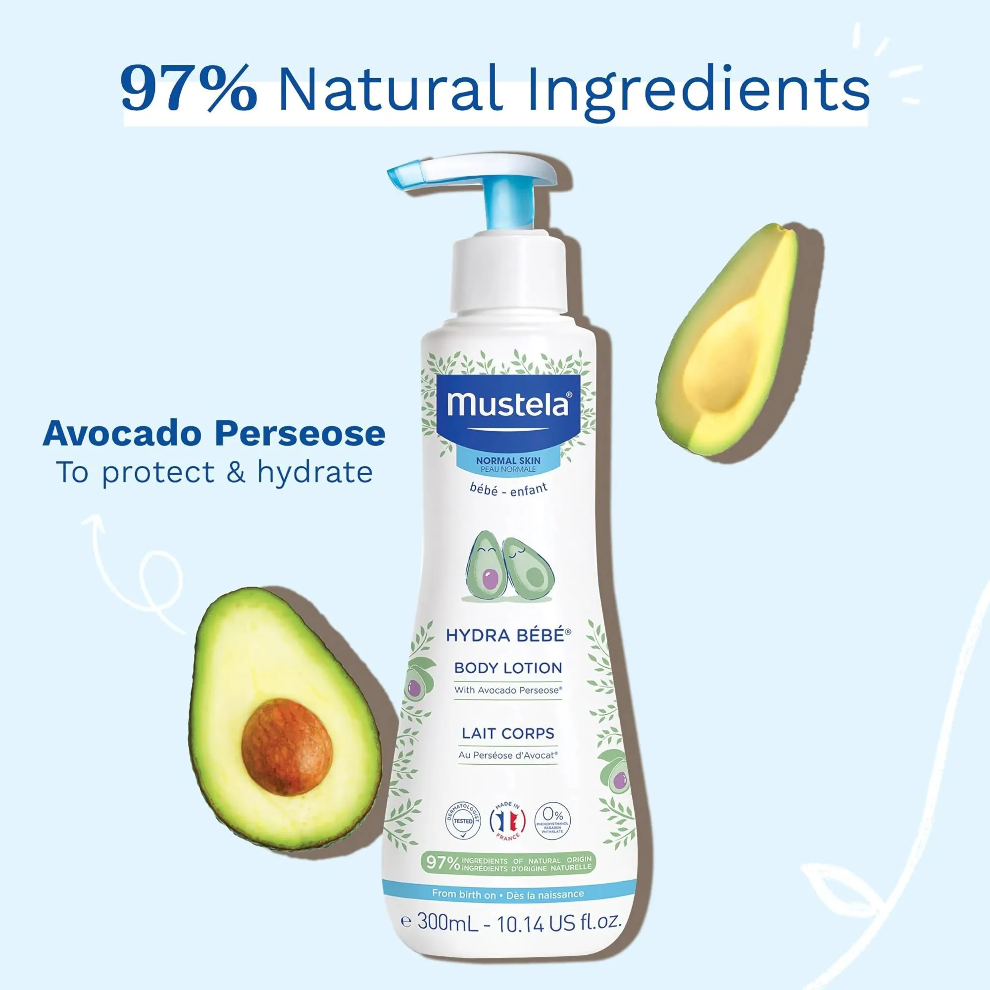 Mustela Hydra Bebe Body Lotion - Daily Moisturizing Baby Lotion