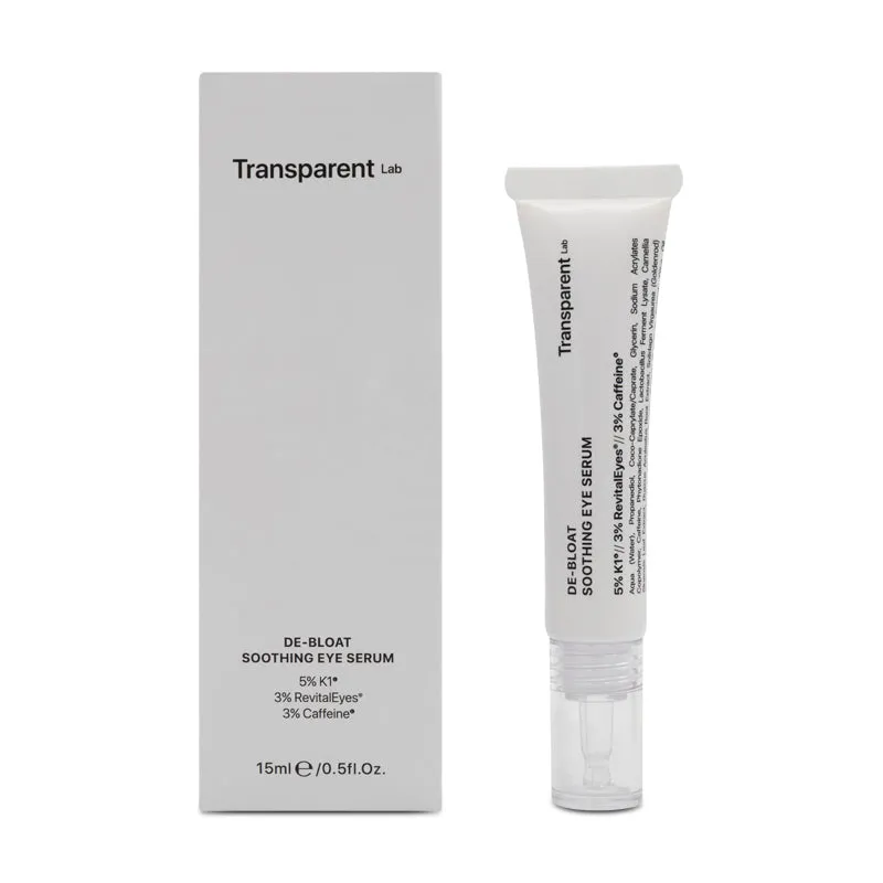Niche Beauty Transparent De-Bloat Soothing Eye Serum 15ml (Blemished Box)