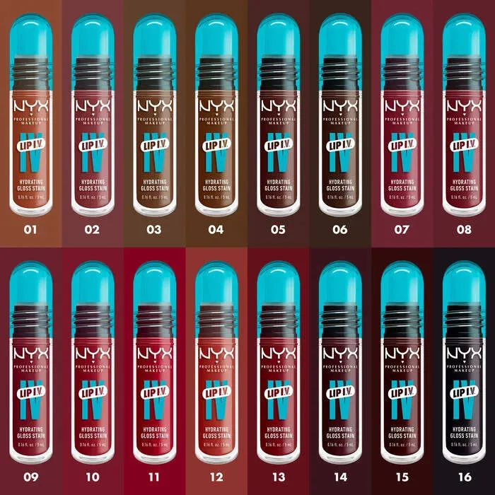 NYX PROFESSIONAL MAKEUP LIP I.V. HYDRATING LIP GLOSS STAIN (10 BERRYTHIRSTY)