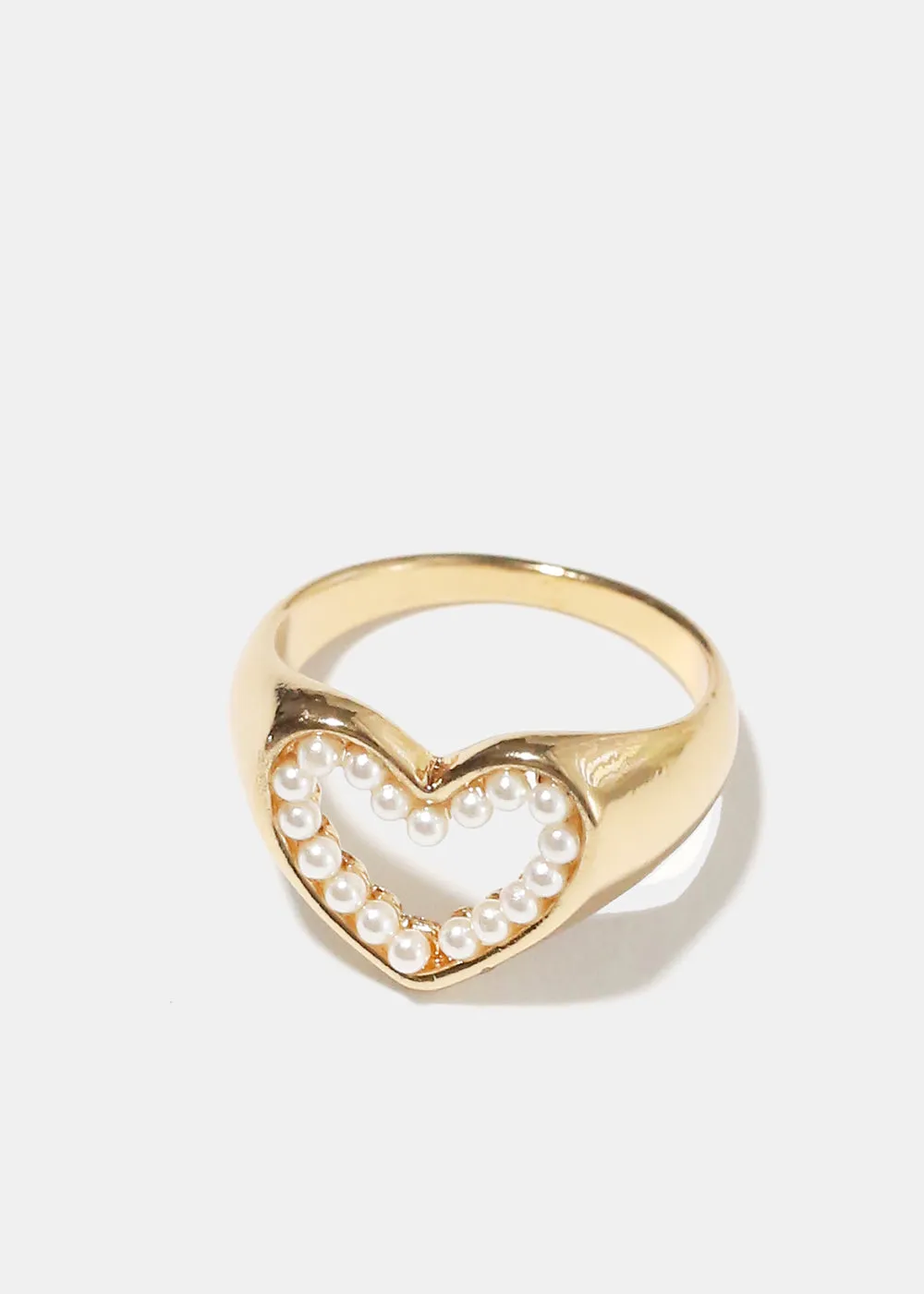 Open Pearl Signet Ring