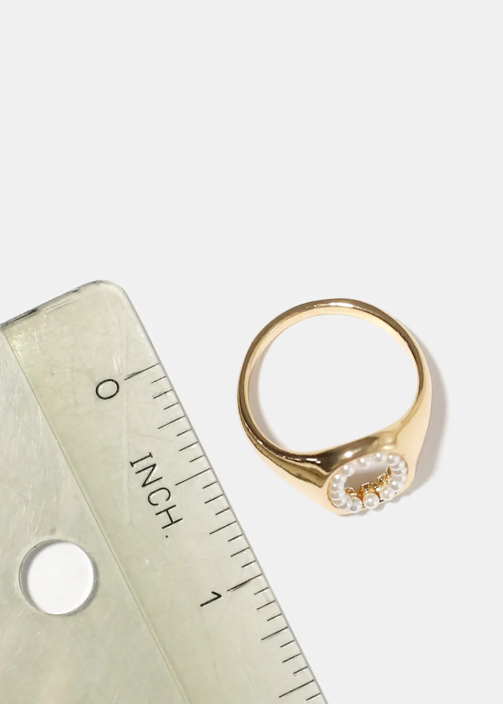 Open Pearl Signet Ring