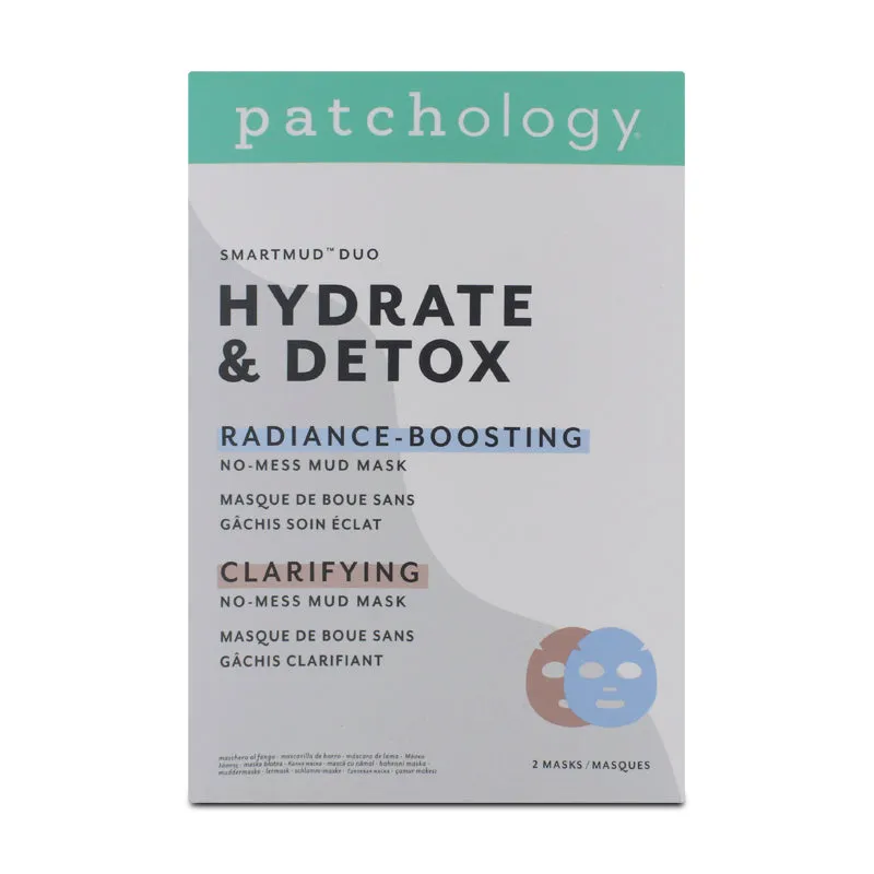 Patchology Smartmud Duo Hydrate & Detox Face Masks 2 Mud Masks (Blemished Box)
