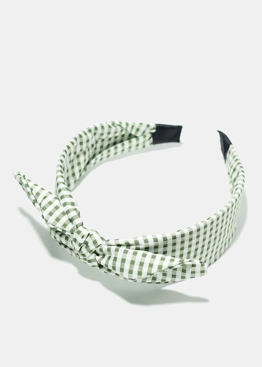Plaid Headband with Bow