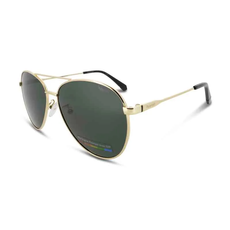 Polaroid Gold & Green Pilot Men's Sunglasses PLD 4142 (No Case)