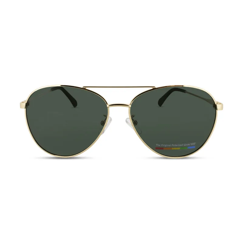 Polaroid Gold & Green Pilot Men's Sunglasses PLD 4142 (No Case)