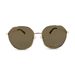 Polaroid Gold Copper Geometric Sunglasses PLD 4140 (No Case)