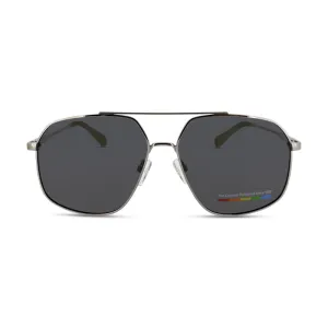 Polaroid Ruthenium Hexagonal Sunglasses PLD 6173 6LBM9 (No Case)