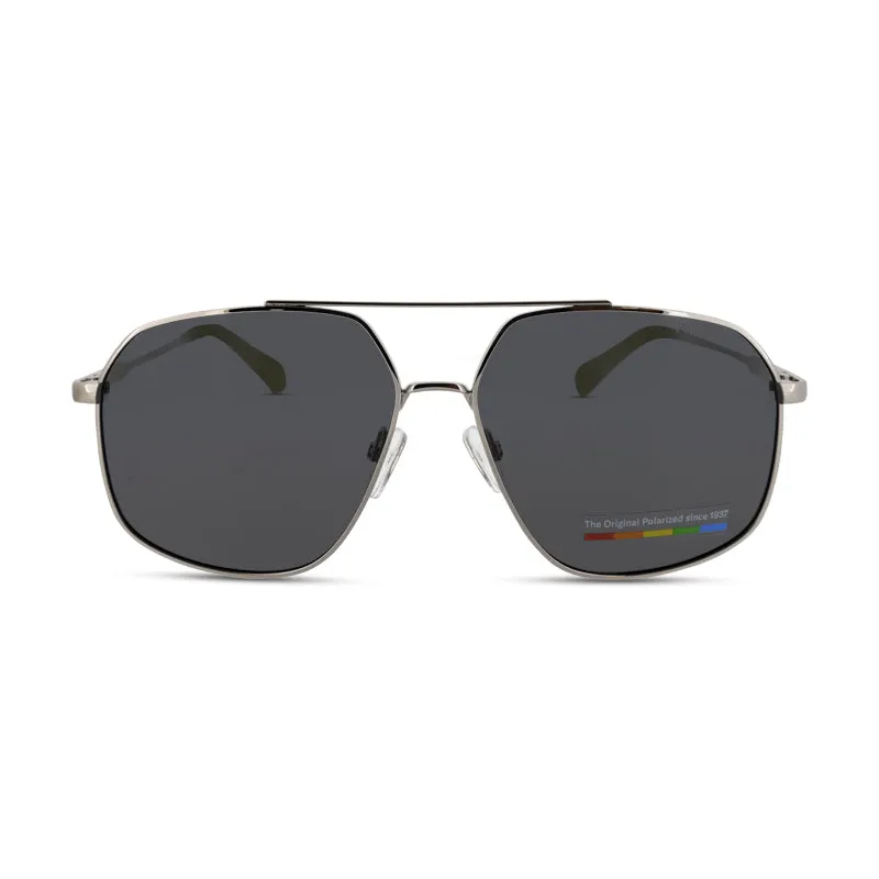 Polaroid Ruthenium Hexagonal Sunglasses PLD 6173 6LBM9 (No Case)