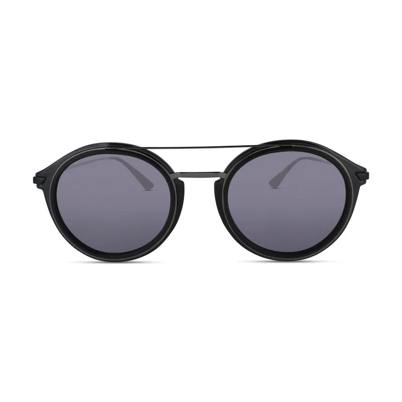 Police Black Round Men's Sunglasses SPL724 (No Case)