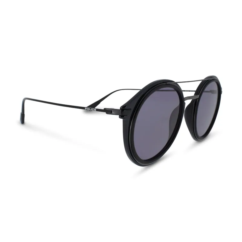 Police Black Round Men's Sunglasses SPL724 (No Case)