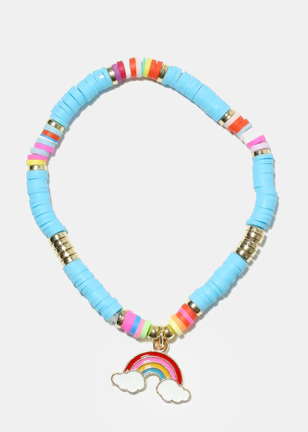 Rainbow Charm Beaded Bracelet