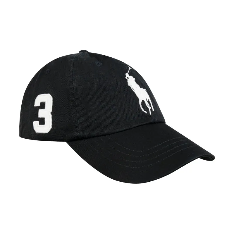 Ralph Lauren Polo Big Pony Cotton Chino Cap - Black
