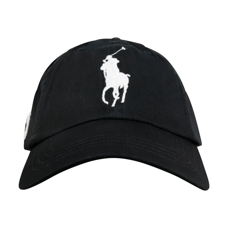 Ralph Lauren Polo Big Pony Cotton Chino Cap - Black
