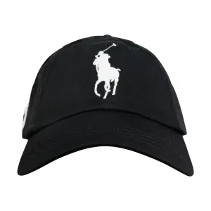 Ralph Lauren Polo Big Pony Cotton Chino Cap - Black