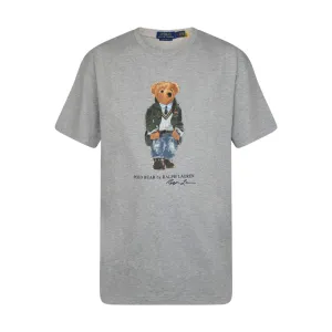 Ralph Lauren Polo Classic Fit Polo Bear Jersey T-Shirt Grey For Him