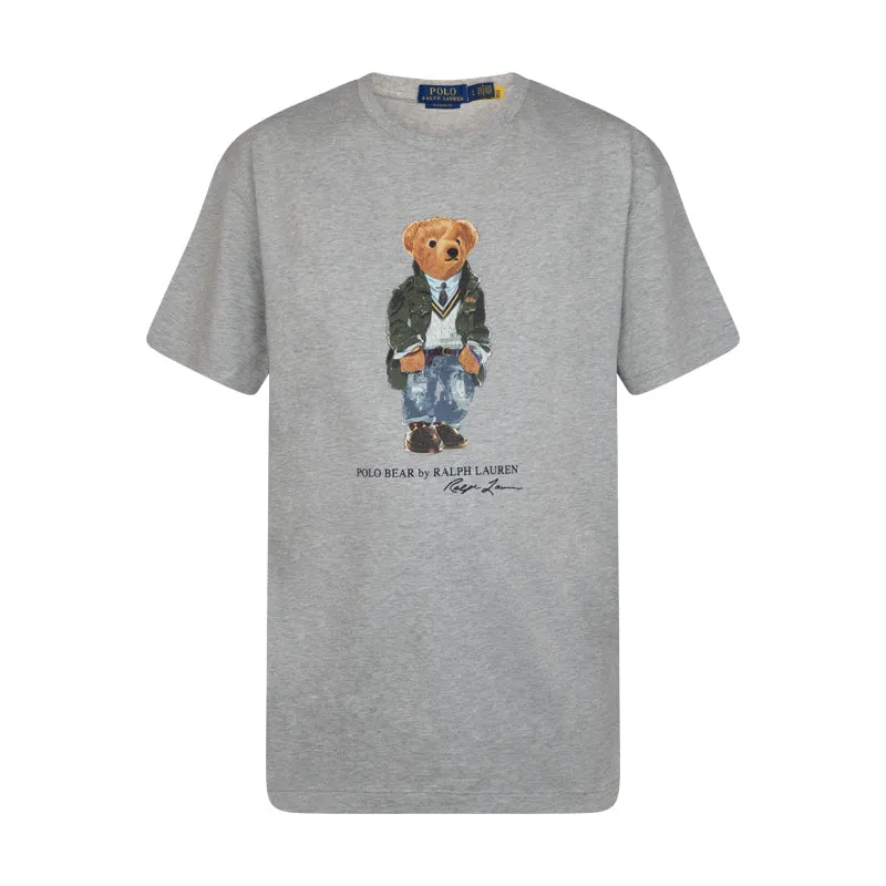 Ralph Lauren Polo Classic Fit Polo Bear Jersey T-Shirt Grey For Him
