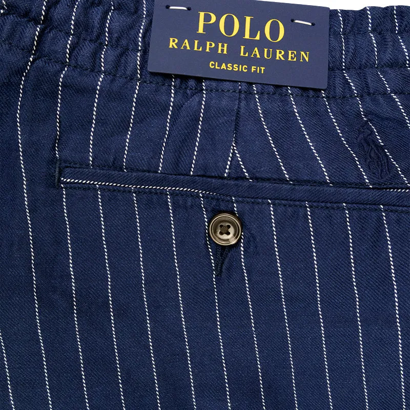 Ralph Lauren Polo Classic Fit Prepster Twill Trousers Striped Blue Men's