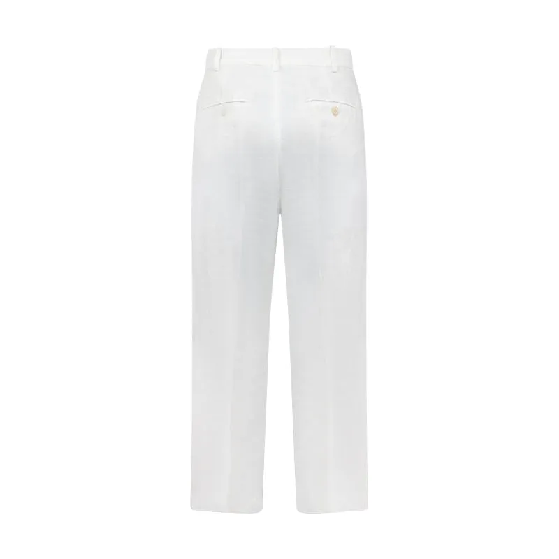 Ralph Lauren Polo Linen Trousers White Women's