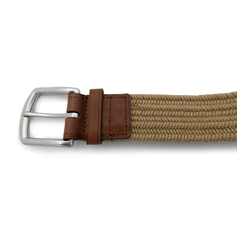 Ralph Lauren Polo Men's Belt Braided Leather Trim - 35mm Large