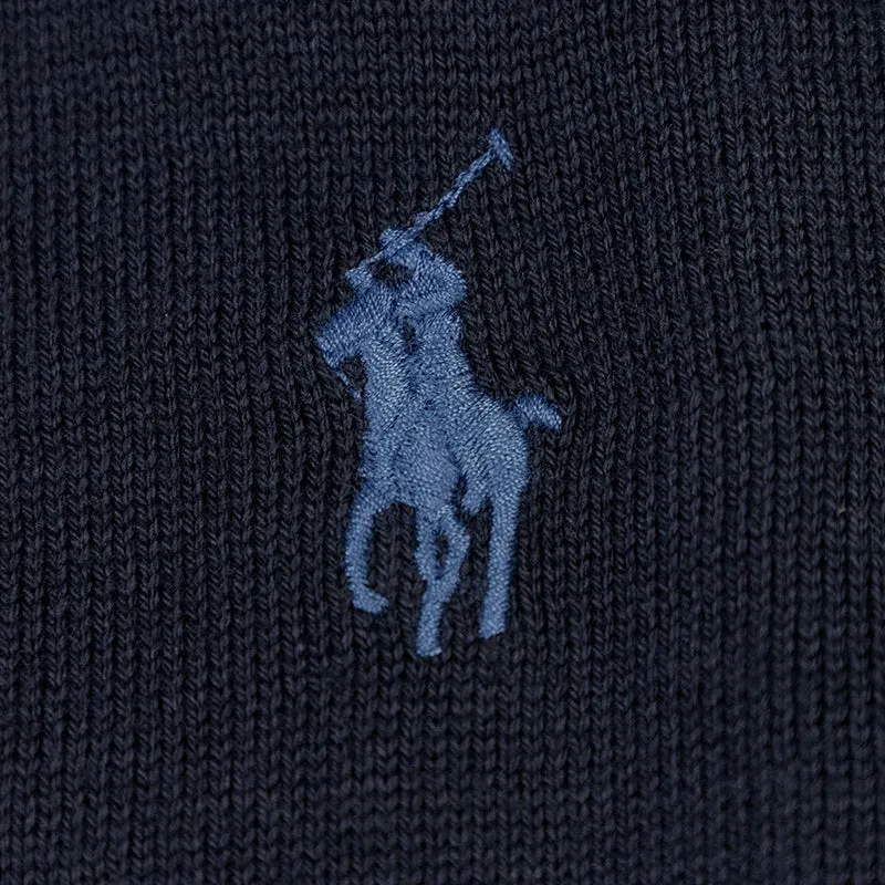 Ralph Lauren Polo Slim Fit Cotton Sweater Navy Blue