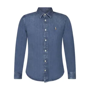 Ralph Lauren Polo Slim Fit Denim Blue Shirt Women's