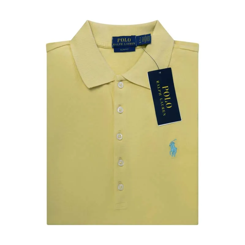 Ralph Lauren Polo Slim Fit Stretch Shirt Yellow Women's