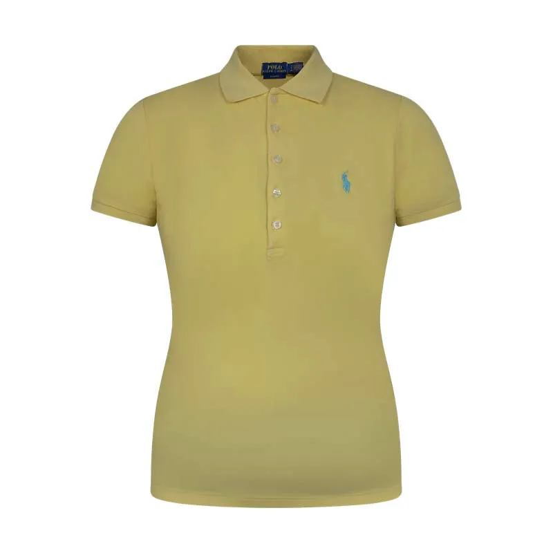 Ralph Lauren Polo Slim Fit Stretch Shirt Yellow Women's