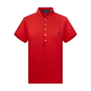 Ralph Lauren Polo Women's Slim Fit Stretch Polo Shirt Red