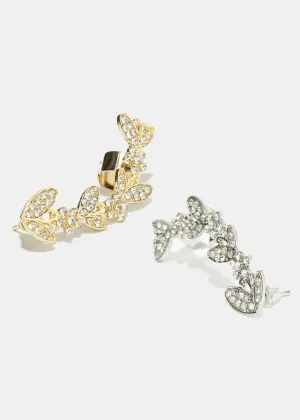 Rhinestone Leaf Earcuff